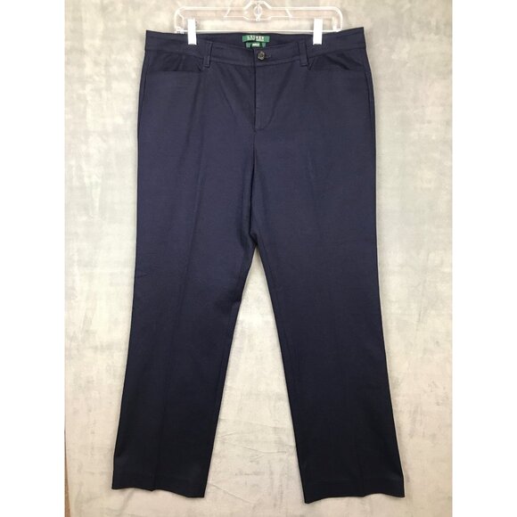 Lauren Ralph Lauren Pants - Lauren Ralph Lauren Adelle Pants Womens 14S Navy Slimming Dress Career